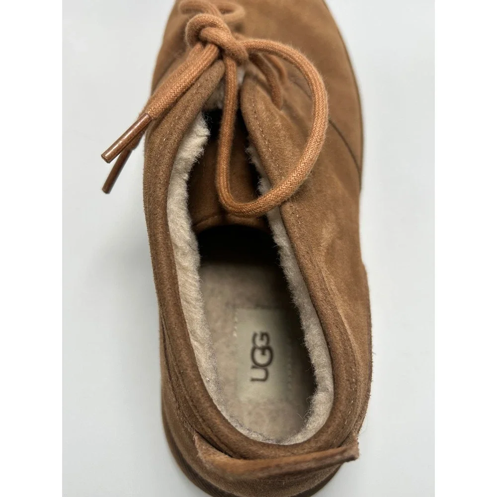 UGG Neumel Chukka Boots Mens Size 12 Chestnut Suede Shearling Lined Shoes